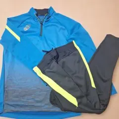asics 青 サッカージャージセット　【L】
