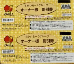 ☆お値下げセール中☆ すかいらーく 25%割引ご優待券 2枚【8月末日迄！】のサムネイル