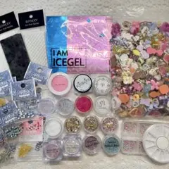 ネイル デコ パーツ パウダー セット