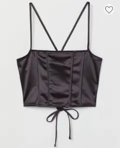 【新品】H&M サテンキャミソール ブラック