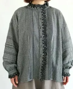 Samansa Mos2 サマンサモスモス　スタンドレース　フリル　ブラウス