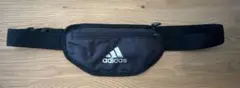 adidas ブラック　ランニング用ウエストバッグ