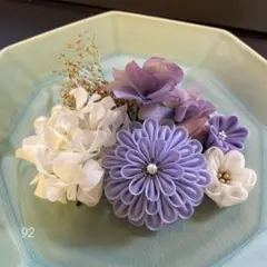 92つまみ細工　髪飾り　卒業式　七五三　成人式　結婚式