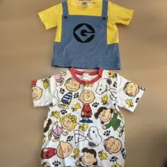 ユニバ　ミニオン80 スヌーピー90 tシャツ　キッズ　ベビーのサムネイル