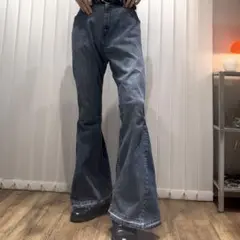 デニム リメイク フレアデニム ドッキング ベルボトムフレア 古着