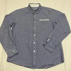 NANO UNIVERSE 10-9 チェック柄長袖シャツ　Ｓ