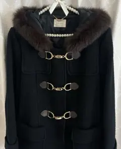 【極美品】ローズティアラ ダッフルコート フォックスファー 42 大きいサイズ