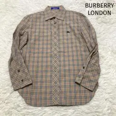 バーバリーブルーレーベル　未使用に近い　ノバチェック　シャツ　ホースマーク　38