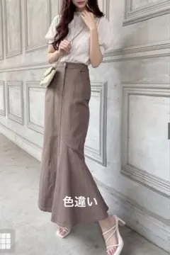 【GRL】アシンメトリーツイルマーメイドスカート[fo1514]