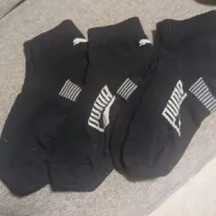 PUMA キッズ靴下 3足セット ブラック