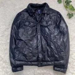 00s OLD GAP 短丈 トラッカー ダウンジャケット ダークネイビー M