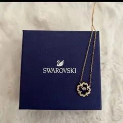 スワロフスキー Sparkling Dance フラワー ネックレス ゴールド