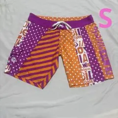 サーフパンツ　レディース　S オレンジ　パープル