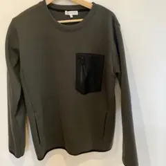 オリーブグリーン クルーネック スウェット