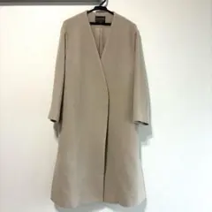 SHIPS シップス ウールカシミヤノーラペルコート 38 ベージュ