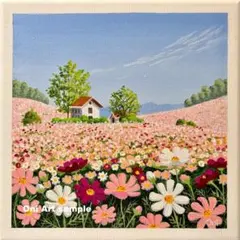 アクリル画 原画 「桜の咲く丘」 SSMサイズ キャンバス - メルカリ