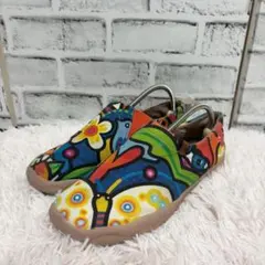 FSTACION with UIN ユイン 軽量 アート スリッポン 総柄 花柄