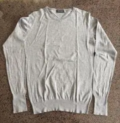 JOHN SMEDLEY コットンVネックニット グレー Sサイズのサムネイル