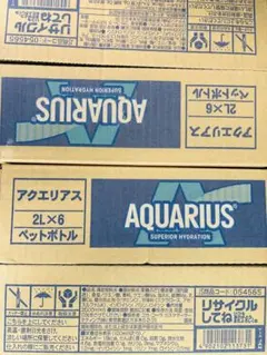 12本　AQUARIUS アクエリアス 2L×6本を2箱　ペットボトルのサムネイル