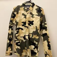 LACOSTE L!VE 迷彩柄 長袖シャツ US S ラコステ
