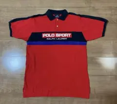 90s POLO SPORT ポロシャツ XL 赤 ポロスポーツ ラルフローレン