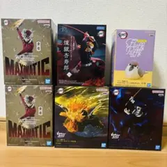 新品未開封鬼滅の刃ワンピース呪術廻戦まとめてフィギュア6体セット