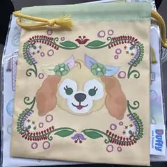 ダッフィー＆フレンズ 20周年 ハートフェルト クッキーアン 巾着