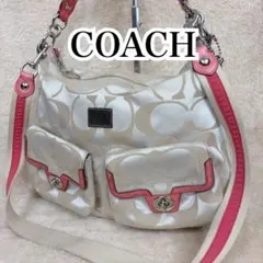 美品】COACH コーチ 2way ショルダーバッグ シグネチャー 22392 - メルカリ