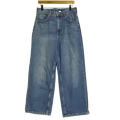 ディバイデッド　ワイドダメージデニム　青　40 / L