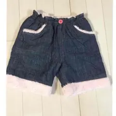 美品裏起毛あったかモコモコアニマルデニム風ズボン