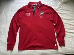 FILA 長袖ポロシャツ M レッド ワンポイント ロゴ イタリアカラーのサムネイル