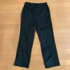 フレアカジュアルパンツ ダークグリーン L