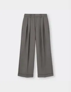 GUインタックワイドパンツ(丈標準69.0～73.0cm)S gray