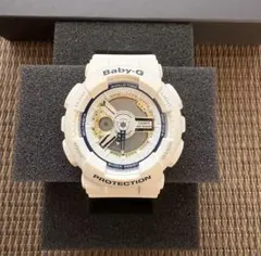 【美品】CASIO Baby-G ホワイト×ゴールド／アナデジモデル