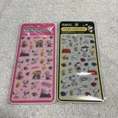 即購入可　スヌーピー　ぷくぷくシール　2枚セット　ぷくぷく　ぷっくり　シール