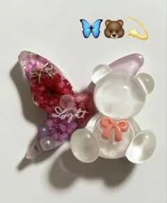 再販不可。クローバー♡くまさん♡レジンヘアゴムブローチ 再販不可。クローバー♡くまさん♡レジンヘアゴムブローチ - メルカリ