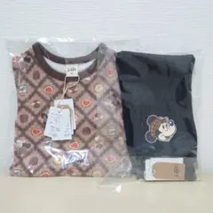 新品未開封 ミッキー カットソー パンツ 90