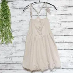 A908 キャミワンピ　キャミソール　ノースリーブ　ベージュ　F