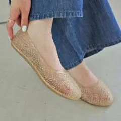 新品未使用　SLOBE IENA MOHI/モヒ メッシュフラットシューズ 36のサムネイル