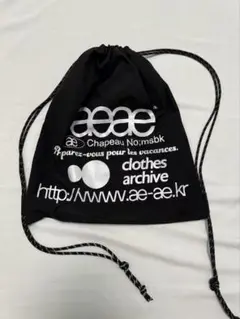大特価 aeae ブラック ドローストリングバッグ