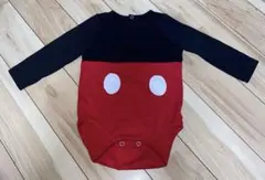 ミッキーマウス ベビー長袖ロンパース70cm