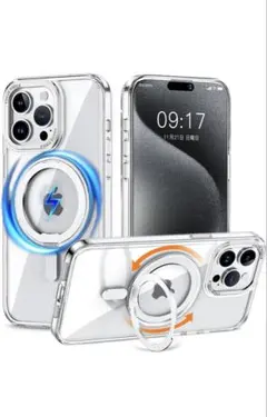 iPhone 15 Pro Max 透明ケース マグネット充電対応