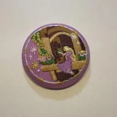 Disney ラプンツェル 缶バッジ　ディズニー　刺繍缶バッジ　プリンセス