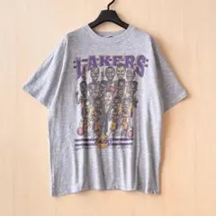 アメリカ古着 NBA レイカーズ Tシャツ ビッグロゴ バスケ ビンテージ 