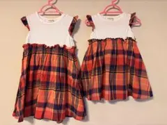 美品 ワンピース 姉妹オソロ 100 80 センスオブワンダー