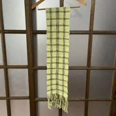 手織り　格子柄ストール