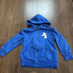 XLARGE キッズパーカー 110サイズ 青