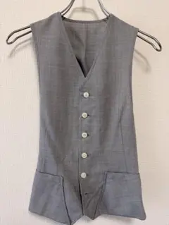 【未使用】BARNEYS NYグレー Vネック フォーマルベスト