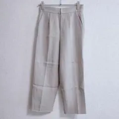 s0397【イネド】ストレッチ　クロップドパンツ　センタープレス　柔らか素材