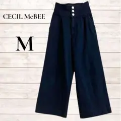 CECIL McBEE デニム　ワイド　ハイウエスト　上品　美シルエット